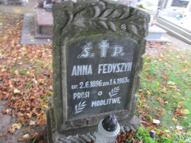 Anna Fedyszyn 1896 Gmina Żagań - Grobonet - Wyszukiwarka osób pochowanych