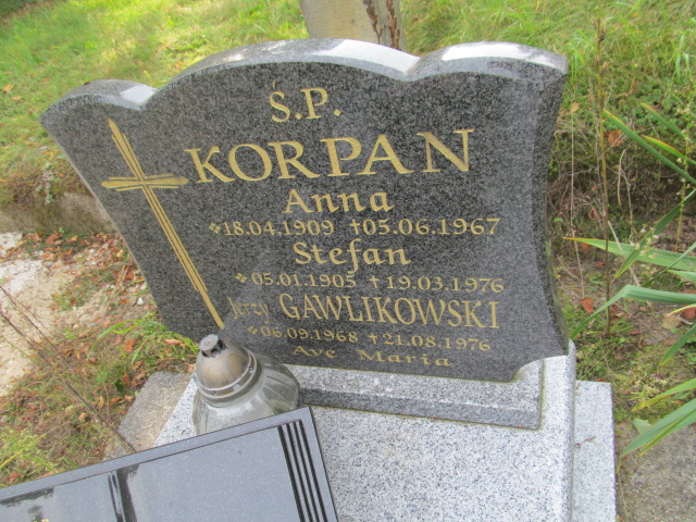 Stefan Korpan 1905 Gmina Żagań - Grobonet - Wyszukiwarka osób pochowanych