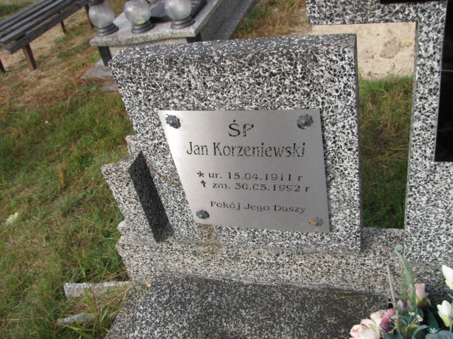 Jan Korzeniewski 1911 Gmina Żagań - Grobonet - Wyszukiwarka osób pochowanych